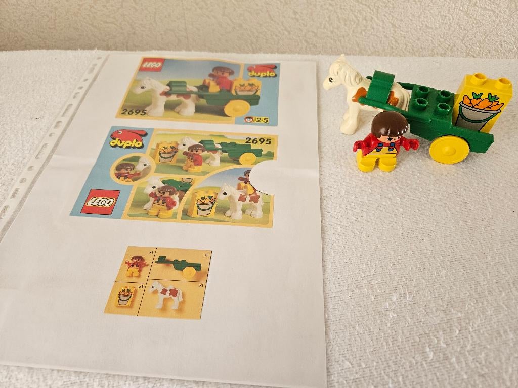 Lego Duplo 2695  paard en wagen, Ophalen of Verzenden, Zo goed als nieuw, Complete set, Duplo