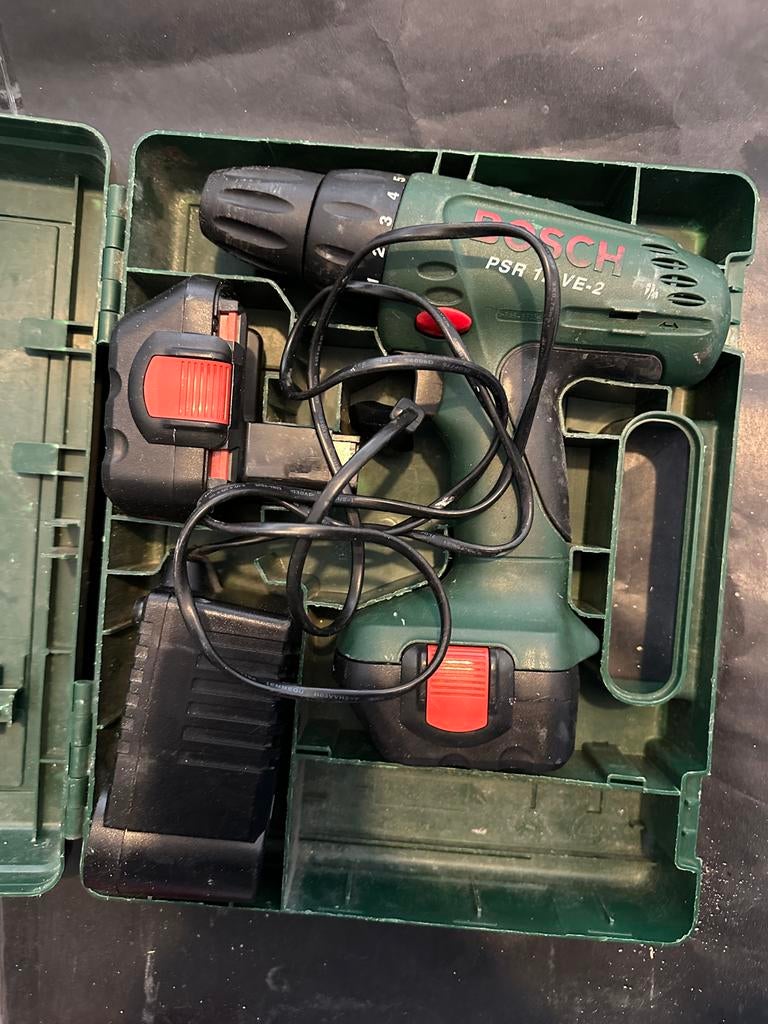 Bosch PSR 12 VE-2 accu boormachine TEAB, Doe-het-zelf en Verbouw, Ophalen of Verzenden, Gebruikt, Boor- en Schroefmachine