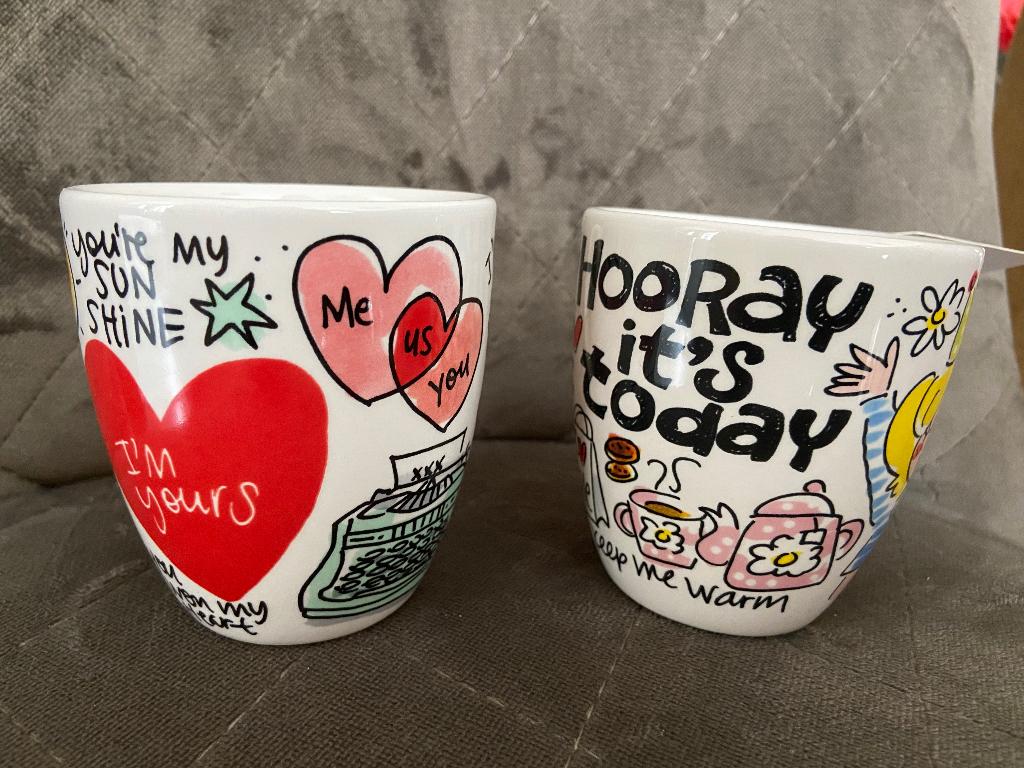 Blond Amsterdam 2x koffiekopjes Happiness & Love, Ophalen, Blond Amsterdam, Nieuw, Kop(pen) en/of Schotel(s)