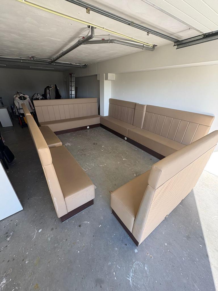 6 x luxe horecabanken goede kwaliteit in goede staat, Ophalen, Gebruikt, Meubilair