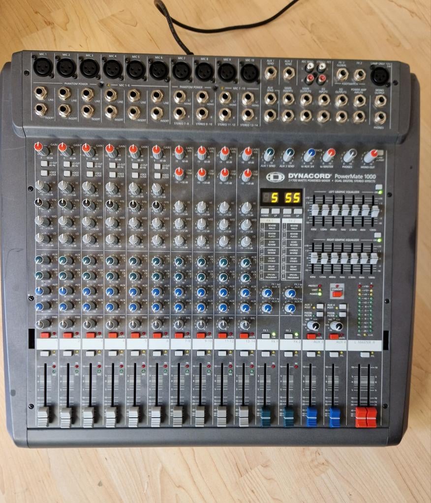Dynacord powermate 1000 mk2, Muziek en Instrumenten, Mengpanelen, Zo goed als nieuw, 10 tot 20 kanalen, Ophalen