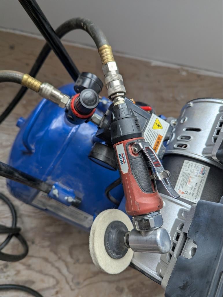 70 liter stille compressor z.g.a.n., Ophalen, 6 tot 10 bar, Zo goed als nieuw, Minder dan 200 liter/min