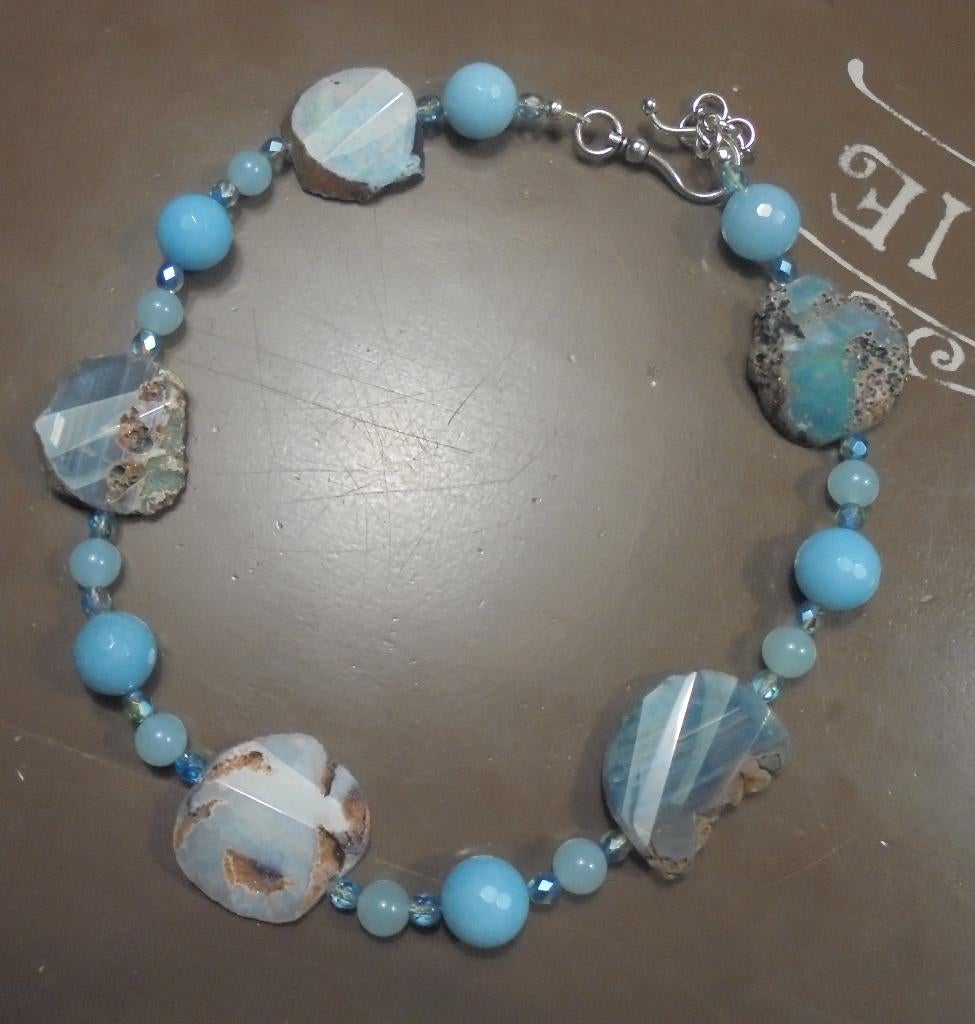 handwerk prachtige ketting, Nieuw, Steen of Mineraal, Met edelsteen, Verzenden