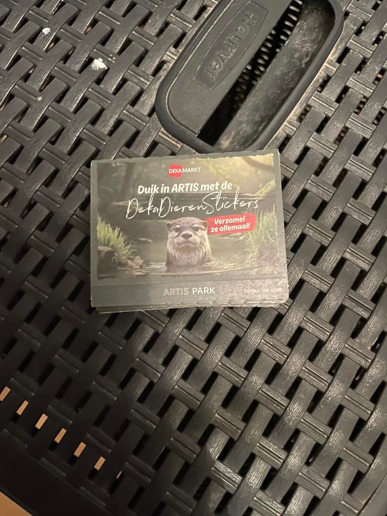 19 x 4 Deka Artis stickers voor in het Artis boek, Twee personen, Ticket of Toegangskaart