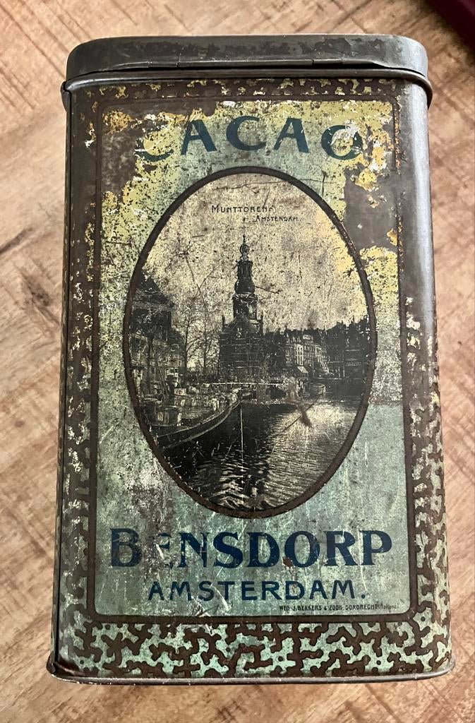 Zeldzaam Oud Bensdorp Cacao Blik - Circa 100 Jaar Oud, Ophalen, Gebruikt, Overige, Overige merken