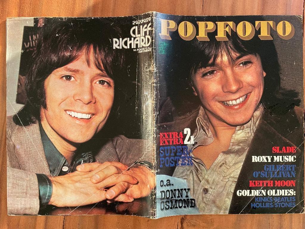 Popfoto 352 juni 1973 met Gilbert O'Sullivan middenposter, Ophalen of Verzenden, 1960 tot 1980, Tijdschrift