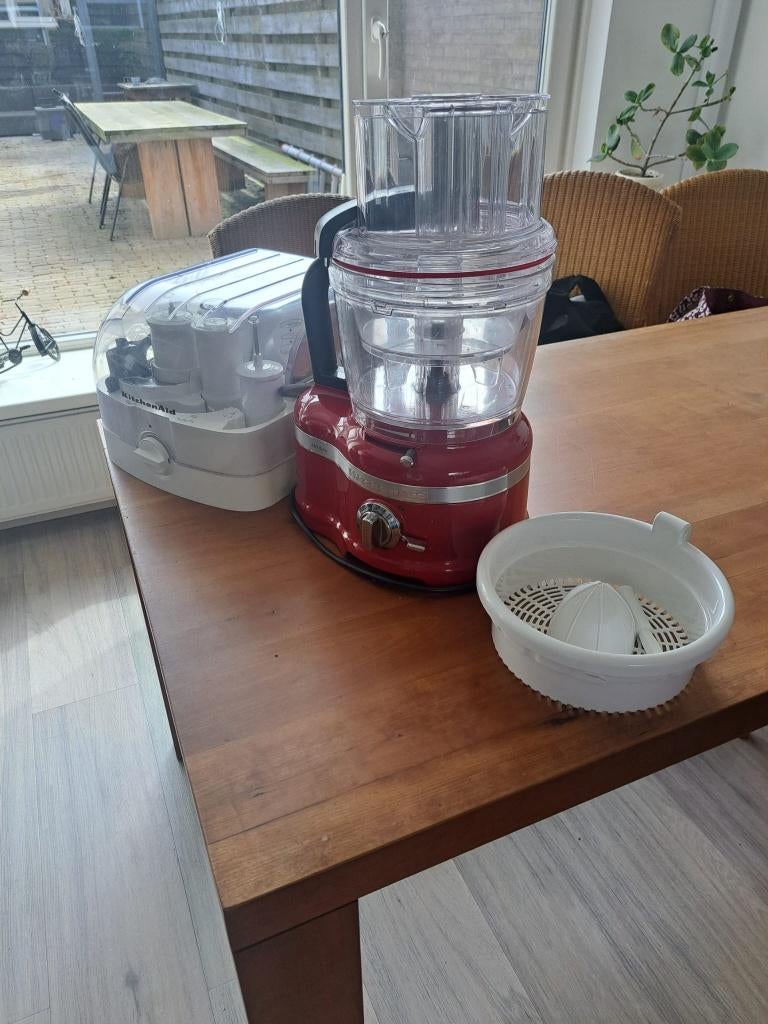 Keukenmachine Kitchenaid 5KFP1644 plus accessoires, Ophalen, 4 liter of meer, 3 snelheden of meer, Zo goed als nieuw