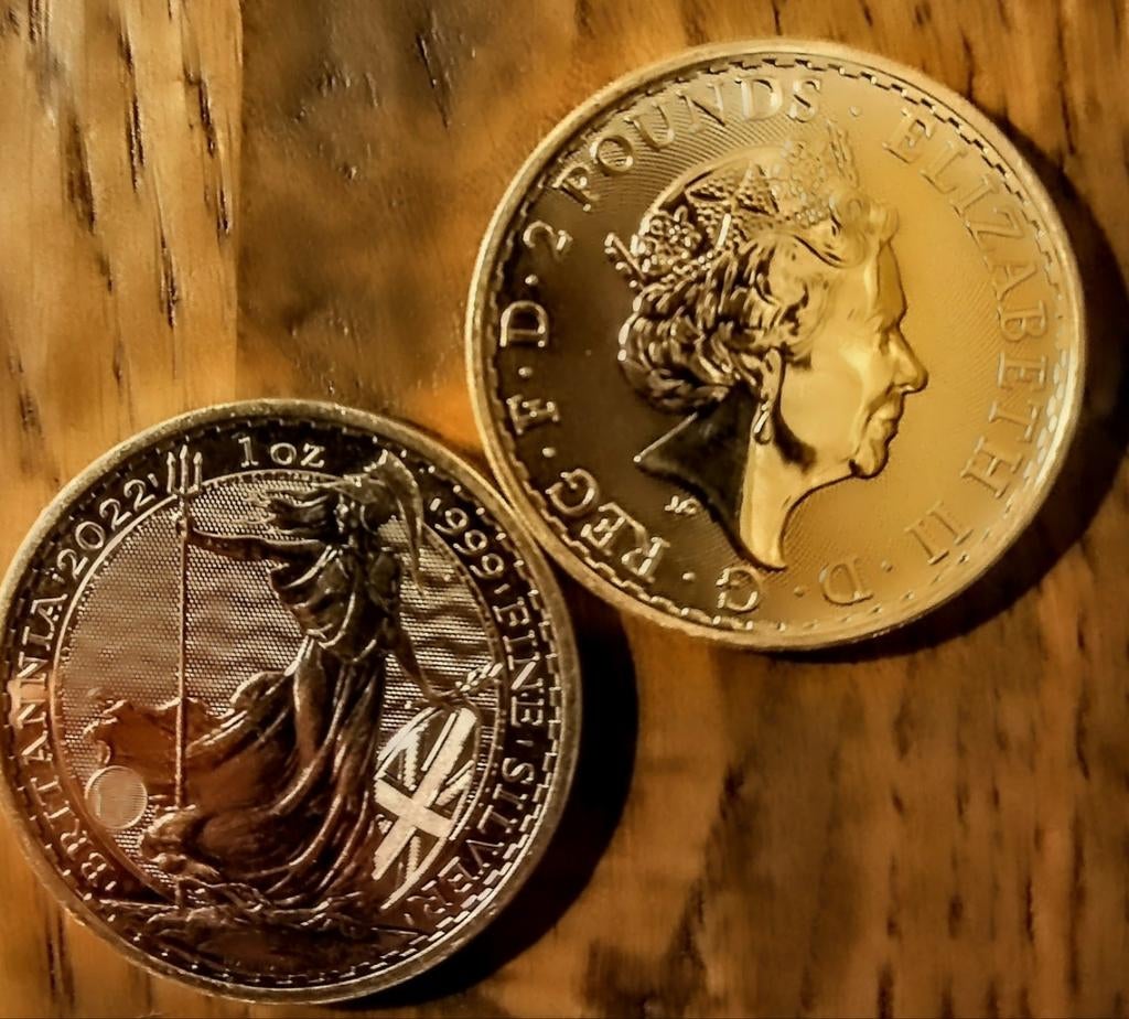 Zilveren : Britannia, Ophalen of Verzenden, Overige landen, Setje, Zilver