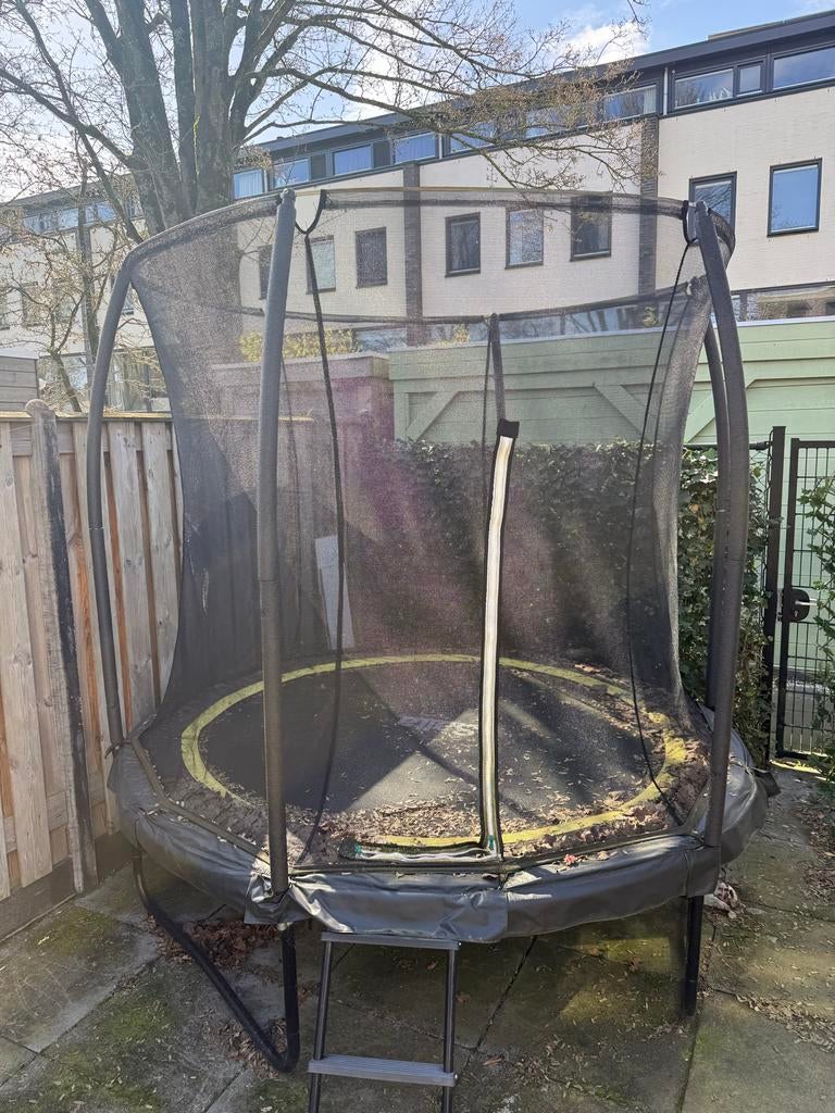 Salta trampoline, Ophalen, Gebruikt