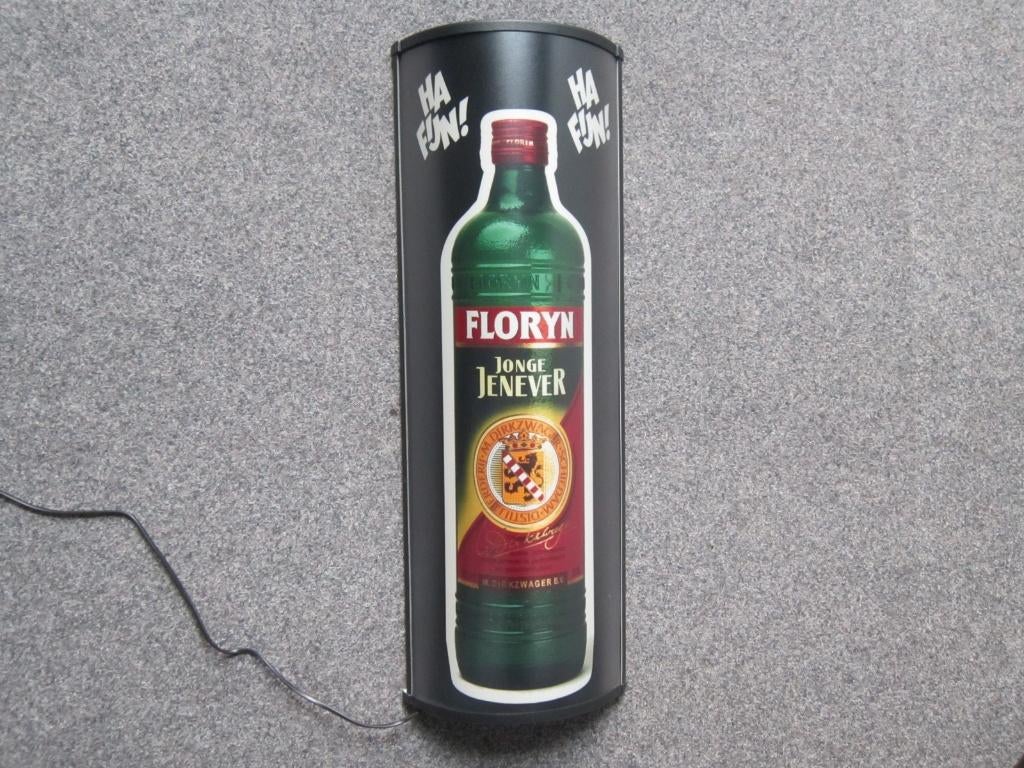 FLORIJN JENEVER LICHTRECLAME, Verzamelen, Merken en Reclamevoorwerpen, Ophalen, Zo goed als nieuw, Lichtbak of (neon) lamp