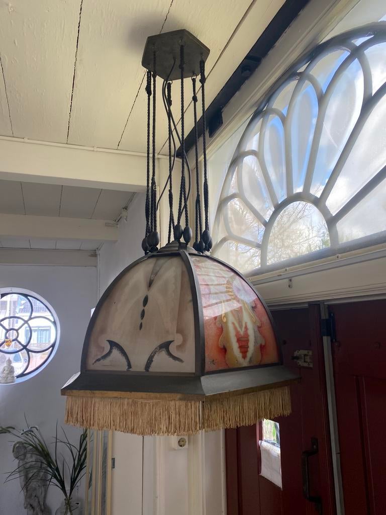 Jugendstil lamp, Ophalen
