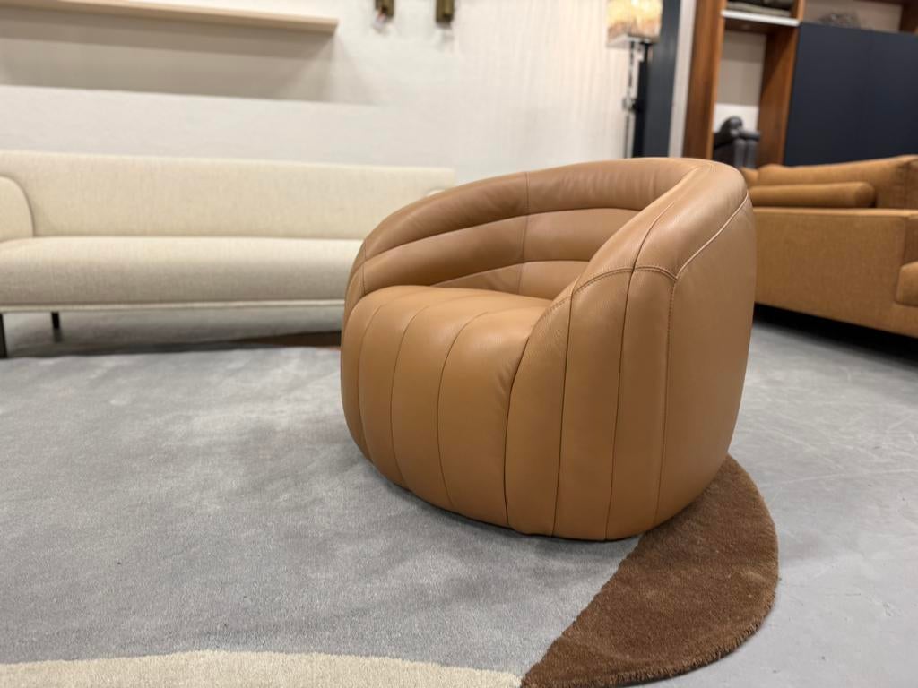 Nieuw Leolux Pode Balini Draaifauteuil Senso Camel Stoel, Nieuw, Ophalen of Verzenden, Pode, 50 tot 75 cm