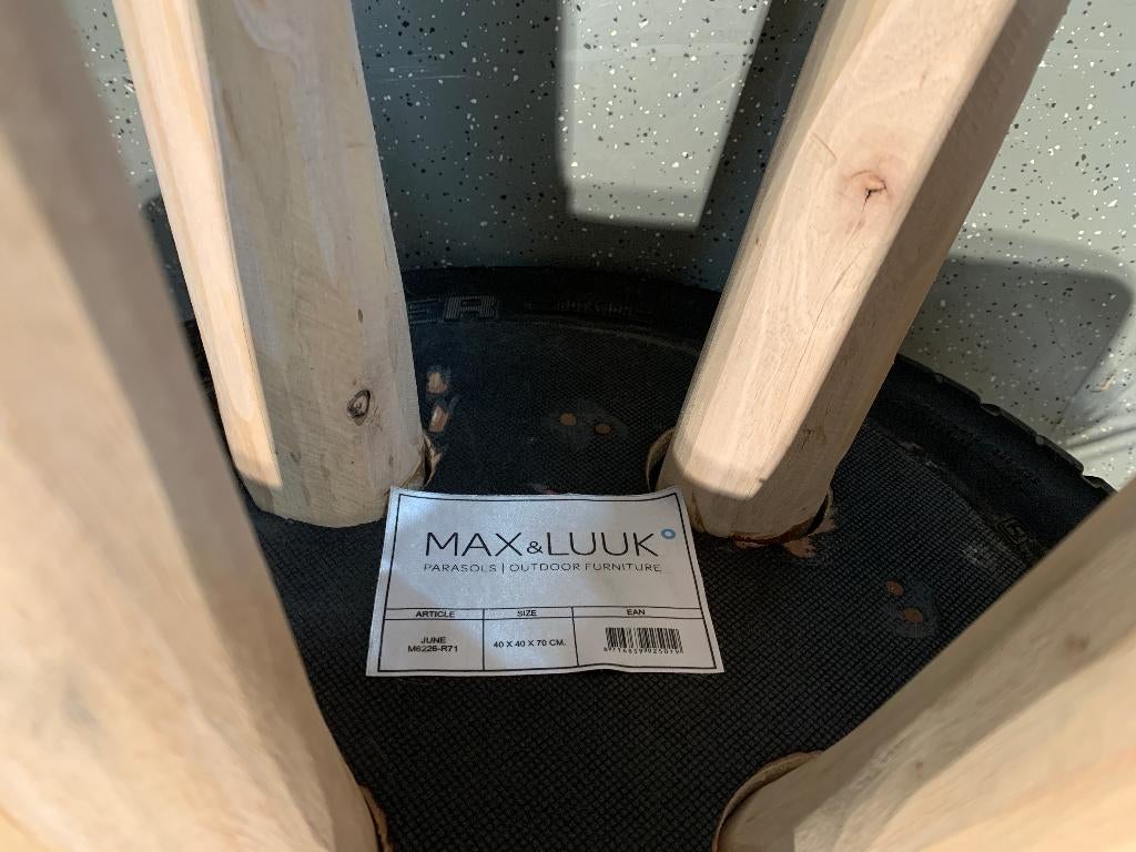 Max & Luuk Borek kruk nieuw in doos Borek twv € 369,00 st, Tuin en Terras, Ophalen of Verzenden, Nieuw, Teakhout