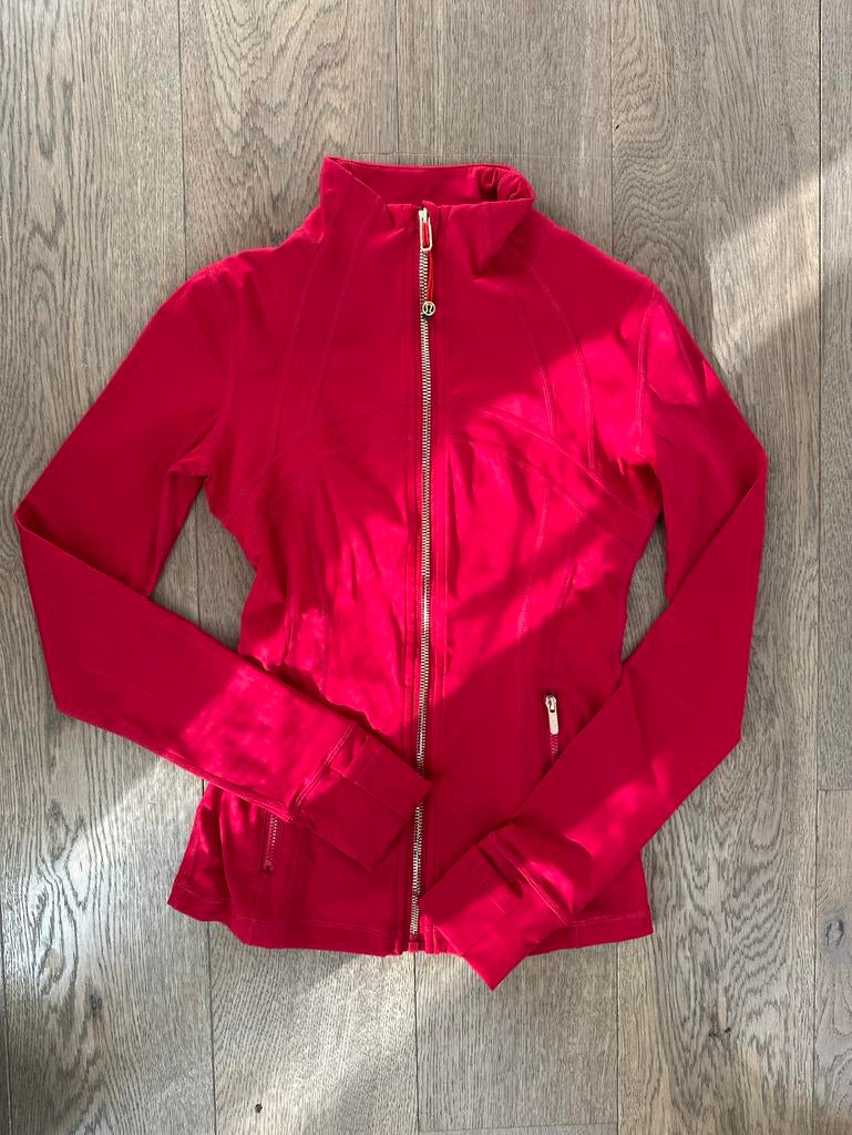 Lululemon Define Jacket Luon rood maat 2, Kleding | Dames, Ophalen of Verzenden, Maat 34 (XS) of kleiner, Rood, Fitness of Aerobics