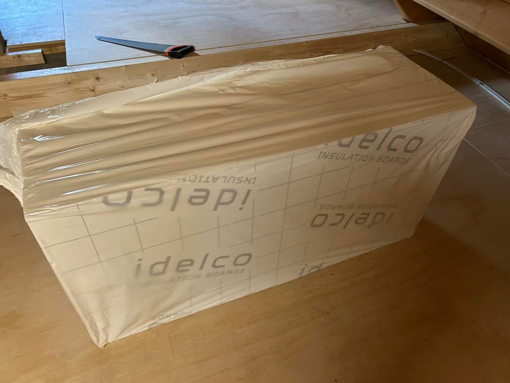 5 PIR isolatie platen 120 x60 en reststukken 80 mm, Ophalen, Nieuw, Hardschuim (Pir), Minder dan 5 m²