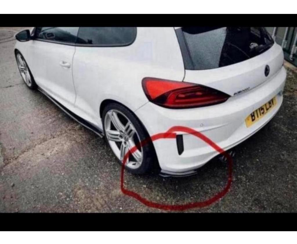 Volkswagen Scirocco R-Line R FL diffuser spats fins zwart, Ophalen of Verzenden, H, H, H