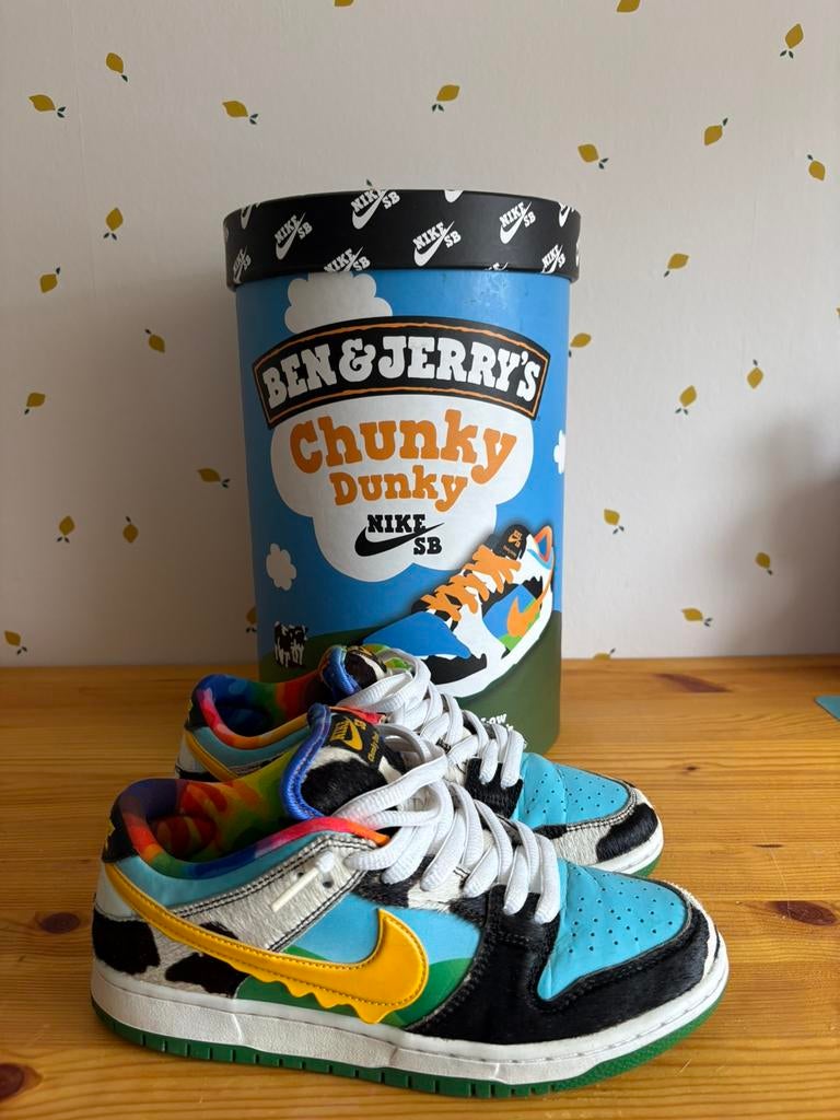 Nike SB Dunk Low Ben & Jerry’s Chunky Dunky, Ophalen of Verzenden, Zo goed als nieuw, Schoenen