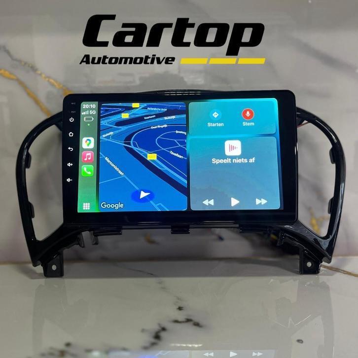Nissan Juke Android Navigatie 9 Inch CarPlay 2010-2019, Marconistraat 68P, Zo goed als nieuw, Info@cartop-automotive.nl, Cartop-Automotive Bv.