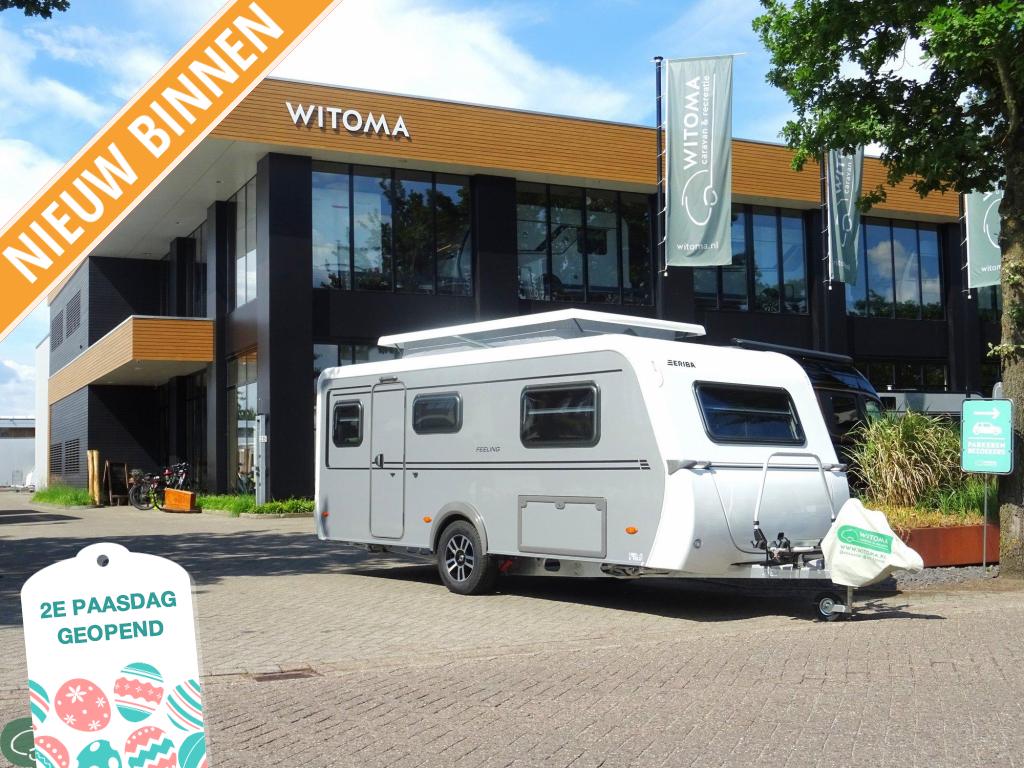 Eriba Feeling 470 Enkelbedden, Caravans en Kamperen, Standaardzit, Schokbreker, Bedrijf, 5 tot 6 meter