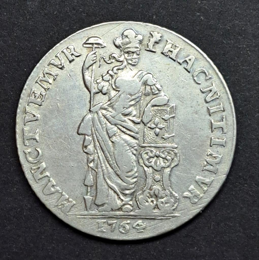 Gelderland 1 gulden 1764, Postzegels en Munten, Munten | Nederland, 1 gulden, Vóór koninkrijk, Verzenden, Zilver