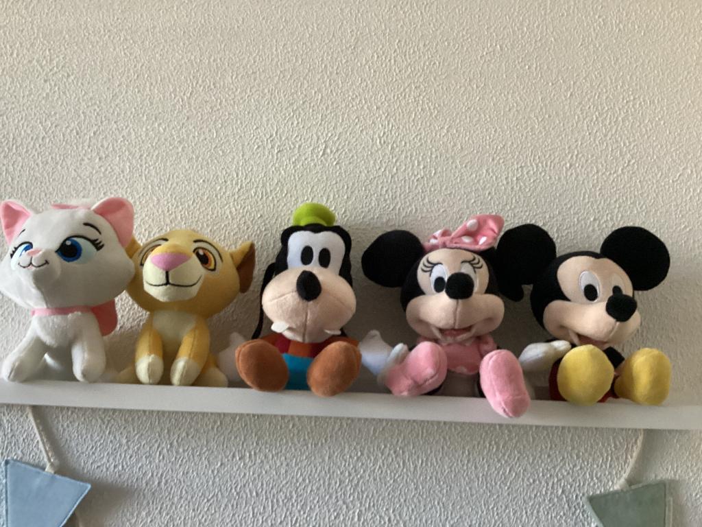 Disney knuffels 5 stuks, Kinderen en Baby's, Speelgoed | Knuffels en Pluche, Ophalen, Zo goed als nieuw, Overige typen