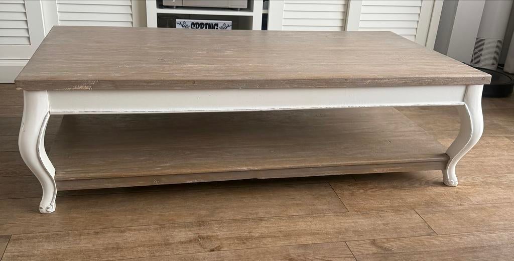Eettafel + 2 salontafels Riviera Maison stijl, Ophalen, Minder dan 50 cm, Gebruikt, Minder dan 50 cm