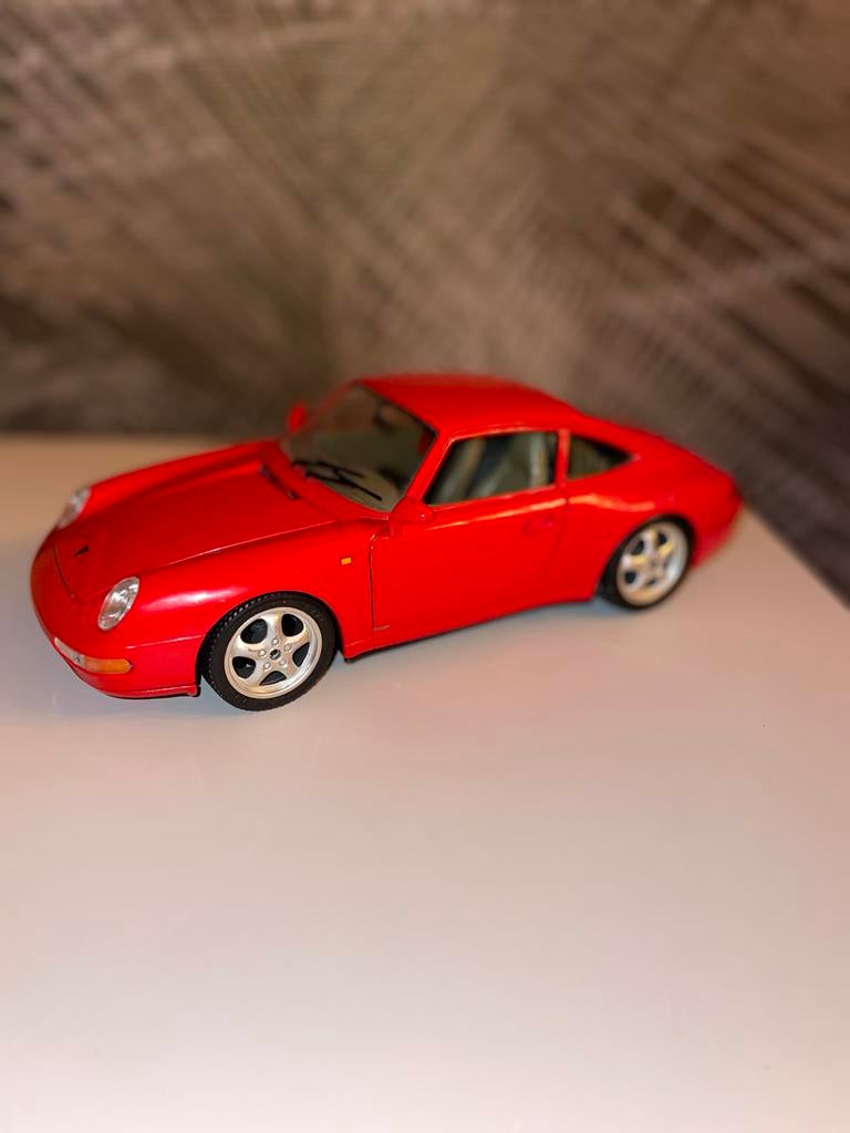 Porsche Carrera 911 modelauto rood, Ophalen, Zo goed als nieuw, Auto, Overige merken