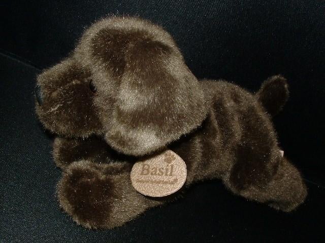 KEEL TOY COMPANY HOND PUPPIE BASIL PLUCHE DONKERBRUIN, Ophalen of Verzenden, Nieuw, Overige typen