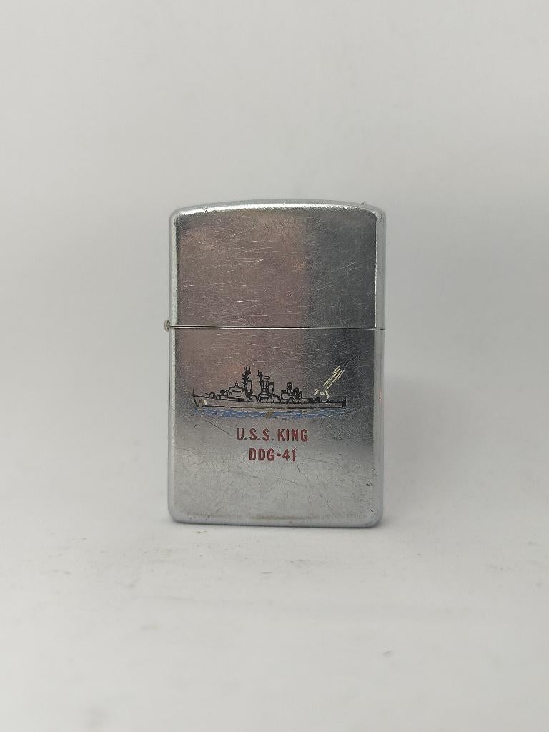 Zippo U.S.S. King - 1987, Verzamelen, Ophalen of Verzenden, Gebruikt, Aansteker