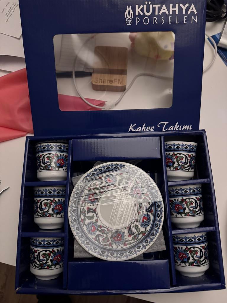 Kütahya Porselen koffiekopjes, 12-delig, Nieuwe, Nieuw, Ophalen of Verzenden, Overige stijlen, Kop(pen) en/of Schotel(s)