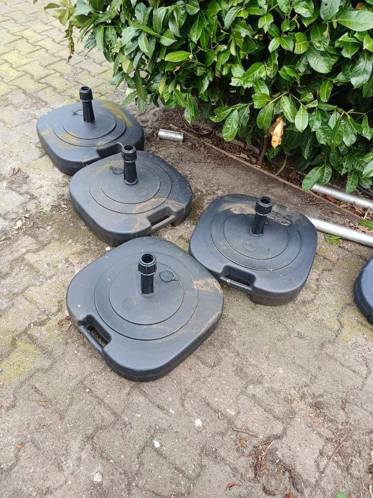 7 parasolvoet partij, Ophalen, Zo goed als nieuw, Minder dan 1 meter, Parasolvoet