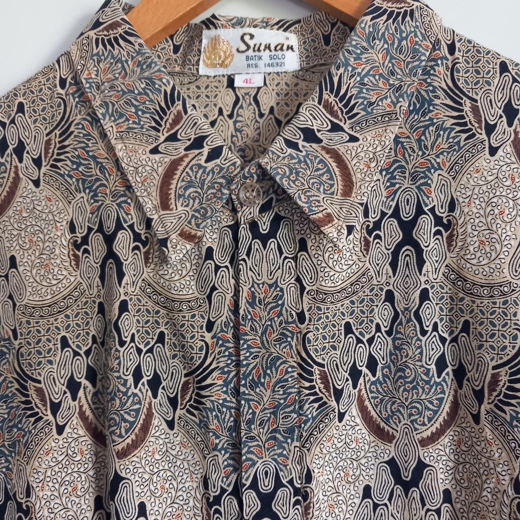 Batik overhemd met mooie print, Ophalen of Verzenden, Zo goed als nieuw, Sunan