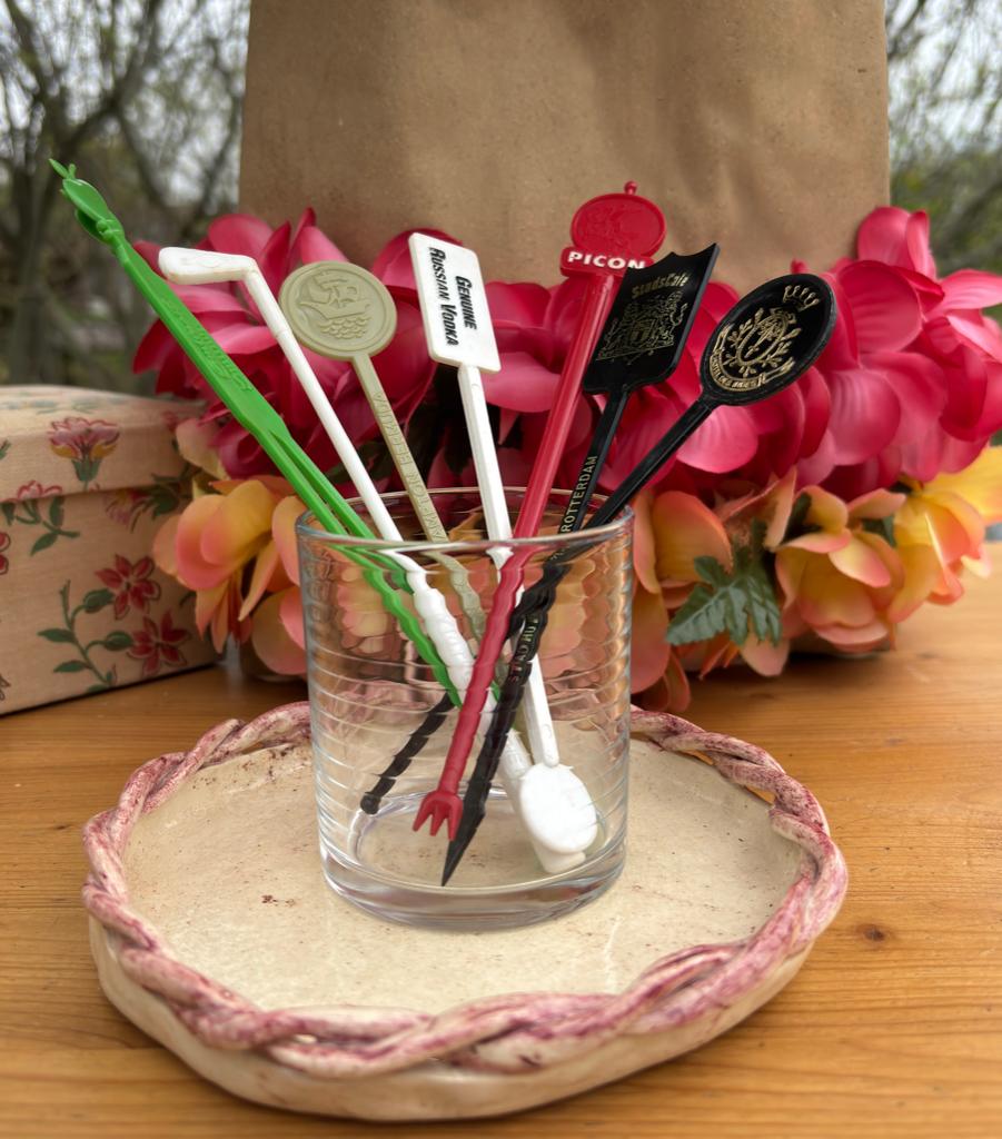 Roerstaafjes - vintage - cocktail - Vodka - Martini - Picon, Verzamelen, Merken en Reclamevoorwerpen, Zo goed als nieuw, Gebruiksvoorwerp