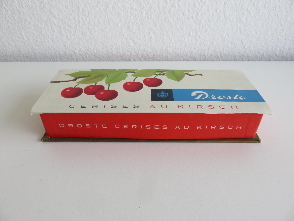 oud Droste Cerises au kirsch kersenbonbons doosje, Ophalen of Verzenden, Gebruikt, Verpakking