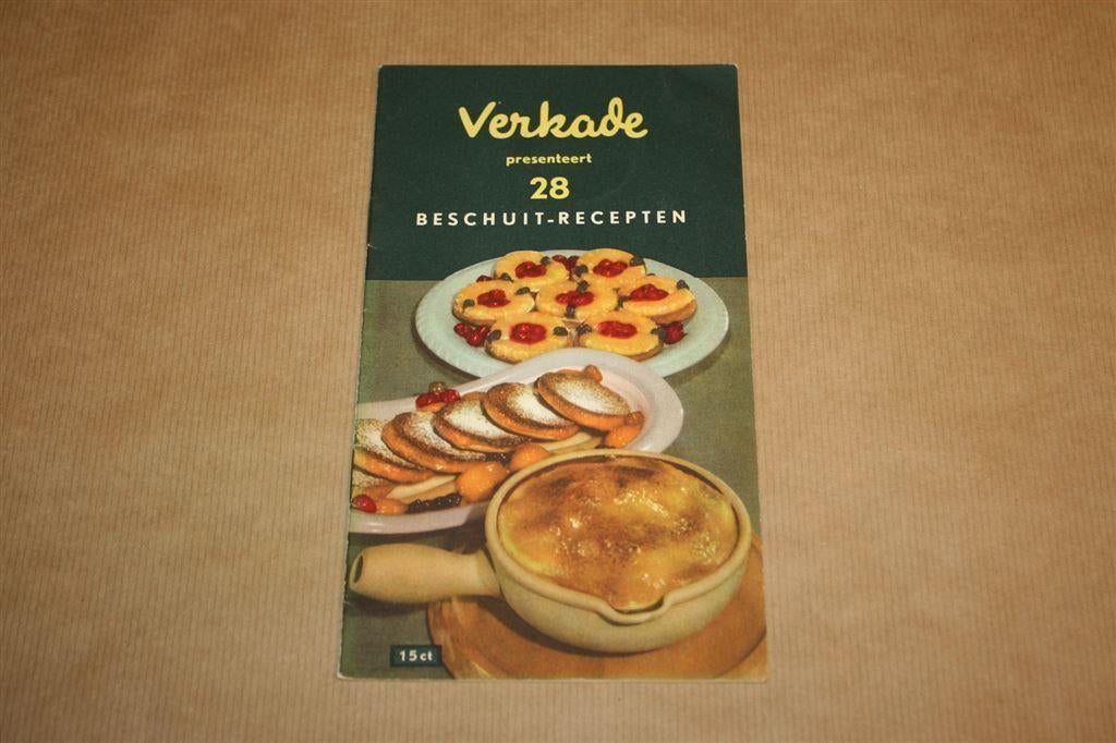 Verkade - 28 beschuit-recepten - circa 1950 !!, Ophalen of Verzenden, Zo goed als nieuw, Nederland en België