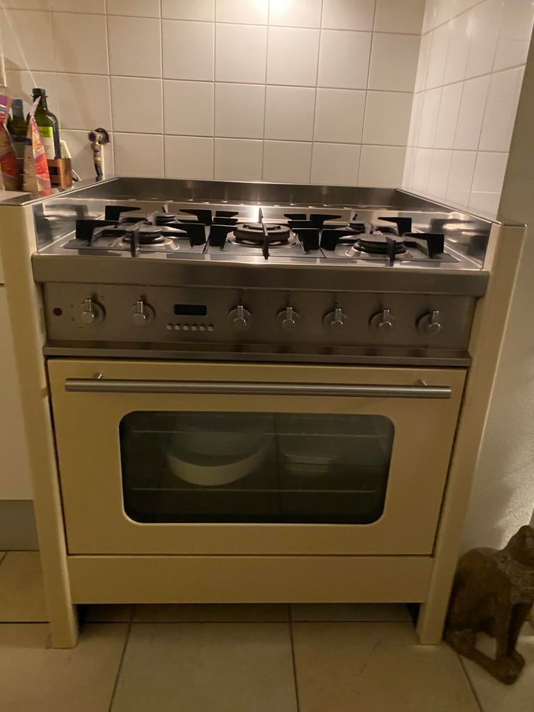 Gasfornuis Solitaire, Witgoed en Apparatuur, Fornuizen, Gebruikt, Vrijstaand, Gas, 5 kookzones of meer, 95 cm of meer, 60 cm of meer