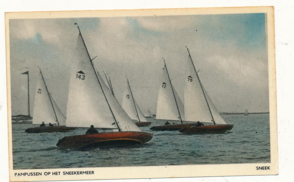 1399 Pampussen op het Sneekermeer, Ophalen of Verzenden, 1940 tot 1960, Friesland