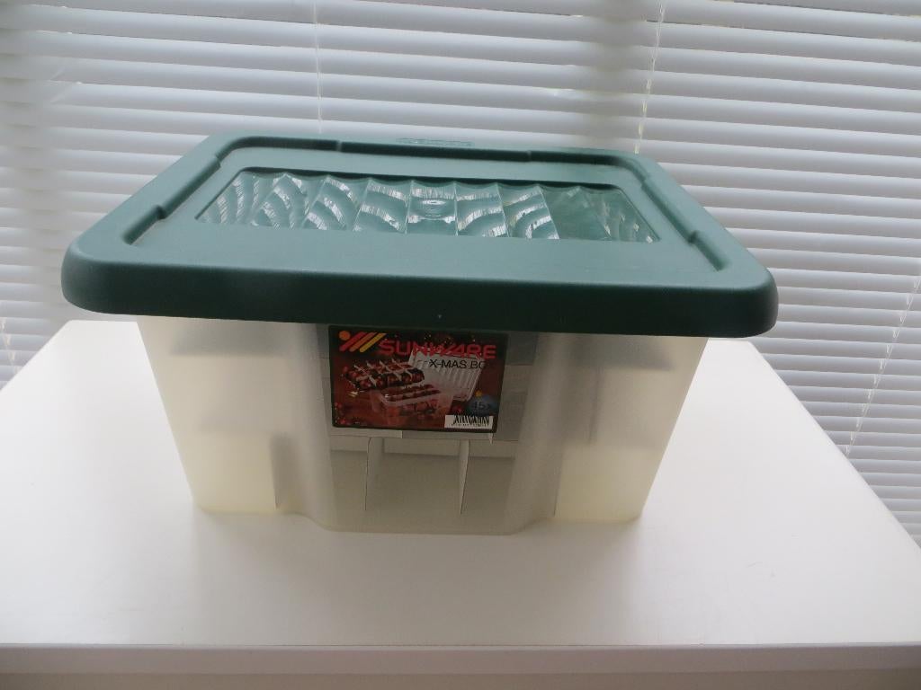Kerstballen Opbergbox Sunware Kerstballendoos 45 stuks 24 Lt, Diversen, Kerst, Ophalen of Verzenden, Zo goed als nieuw