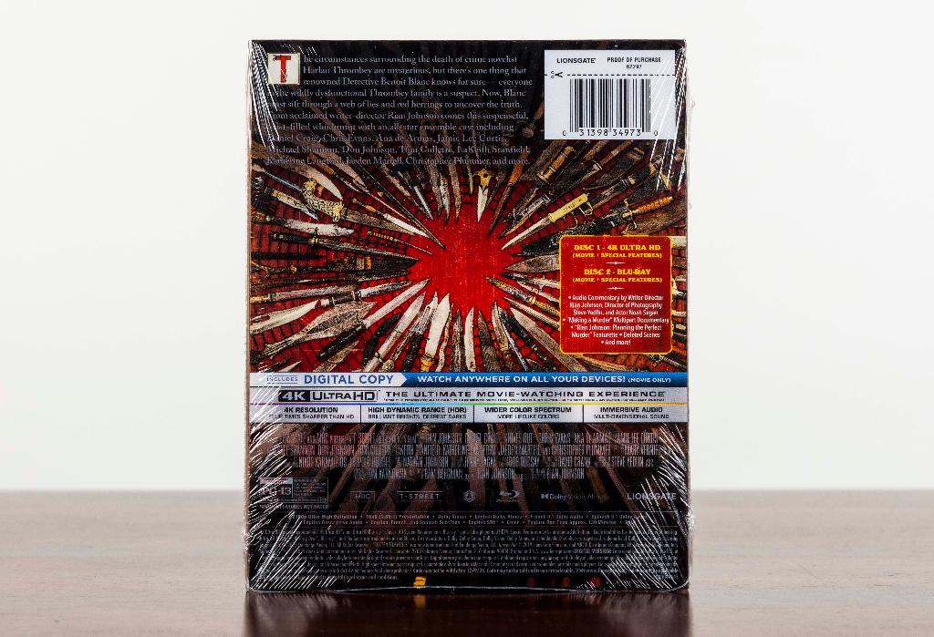 Knives Out 4K UHD + Blu-Ray STEELBOOK (US Import), -, -, Ophalen of Verzenden, Nieuw in verpakking