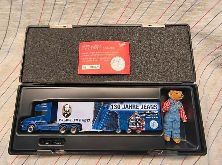 Scania Herpa Levi Strauss Truck 2003 Limited Edition 149259, Hobby en Vrije tijd, Modelauto's | 1:87, Ophalen of Verzenden, Zo goed als nieuw