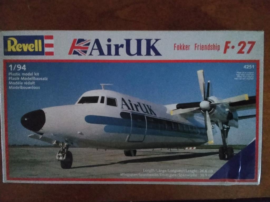 Revell AirUK Fokker Friendship F-27 1:94 Bouwdoos, Ophalen of Verzenden