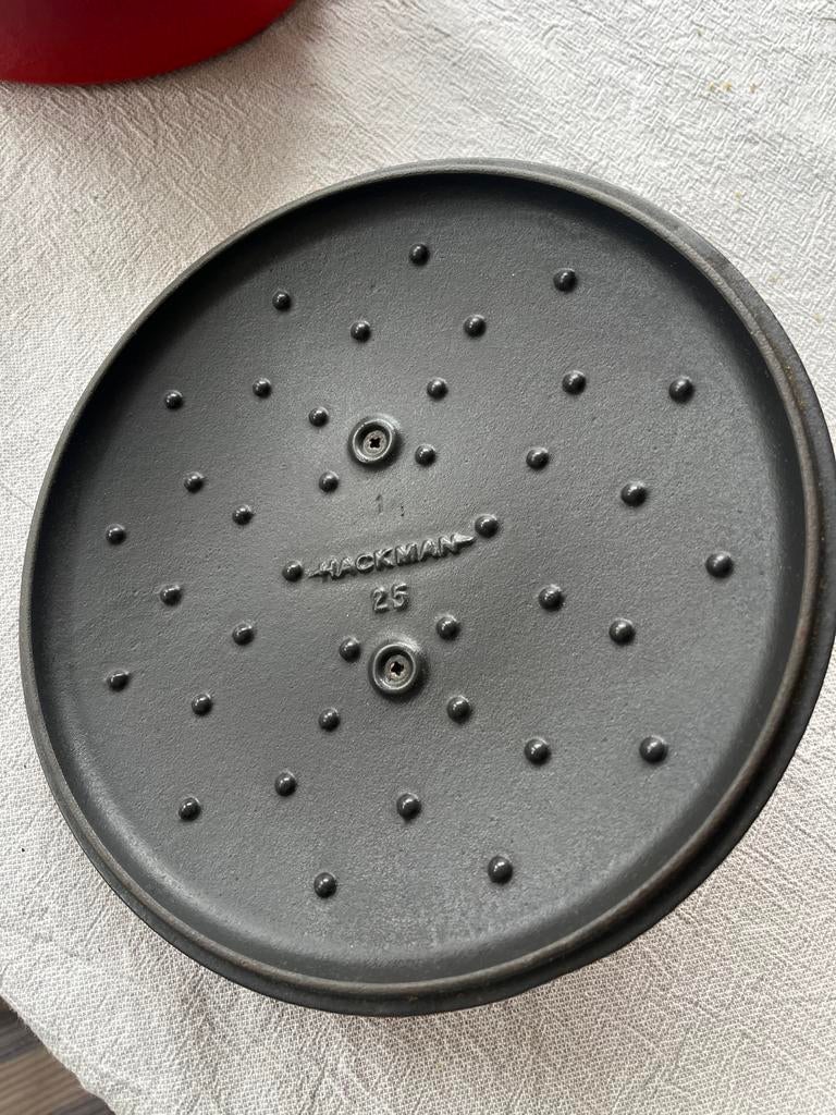 Hackman 25 Gietijzeren Braadpan - Gebruikt, Huis en Inrichting, Gebruikt, Ophalen of Verzenden, Koekenpan of Braadpan, Gietijzer