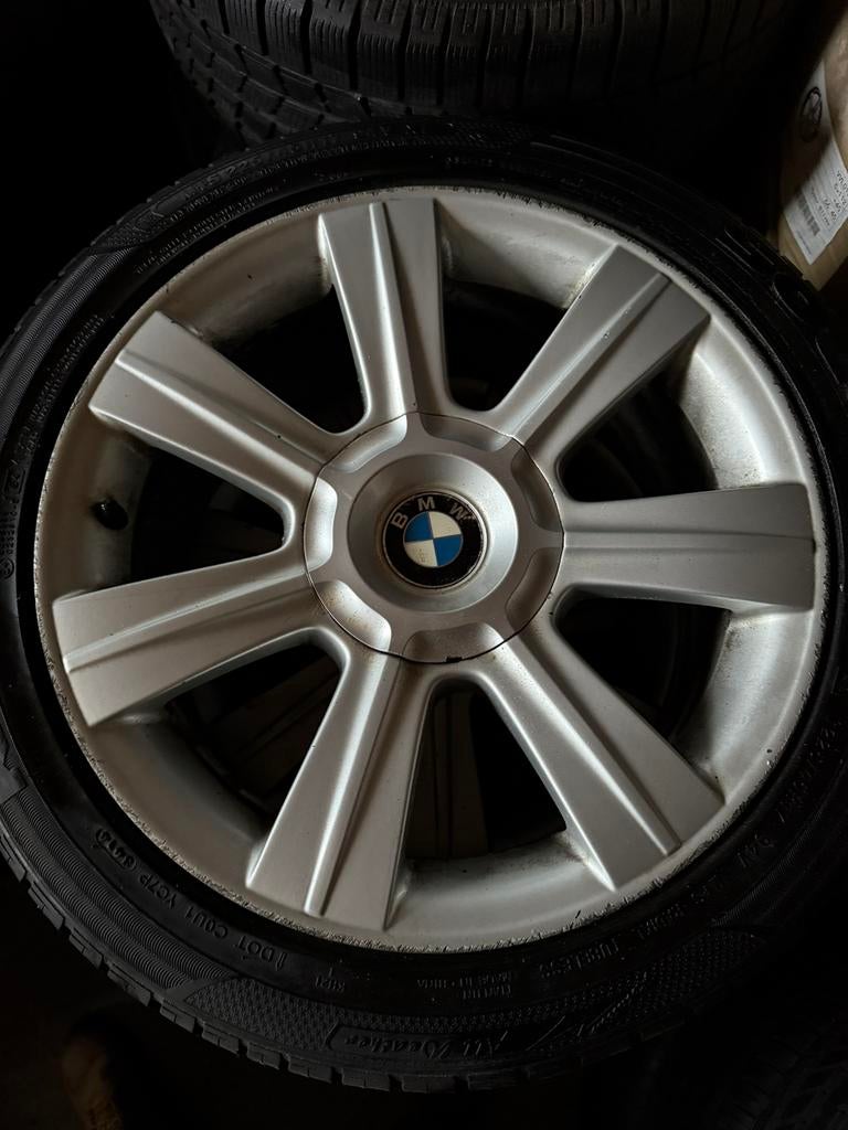 Setje 17 inch winter velgen bmw 3 serie e46 steek 5 x120, Auto-onderdelen, Banden en Velgen, 17 inch, 225 mm, Winterbanden