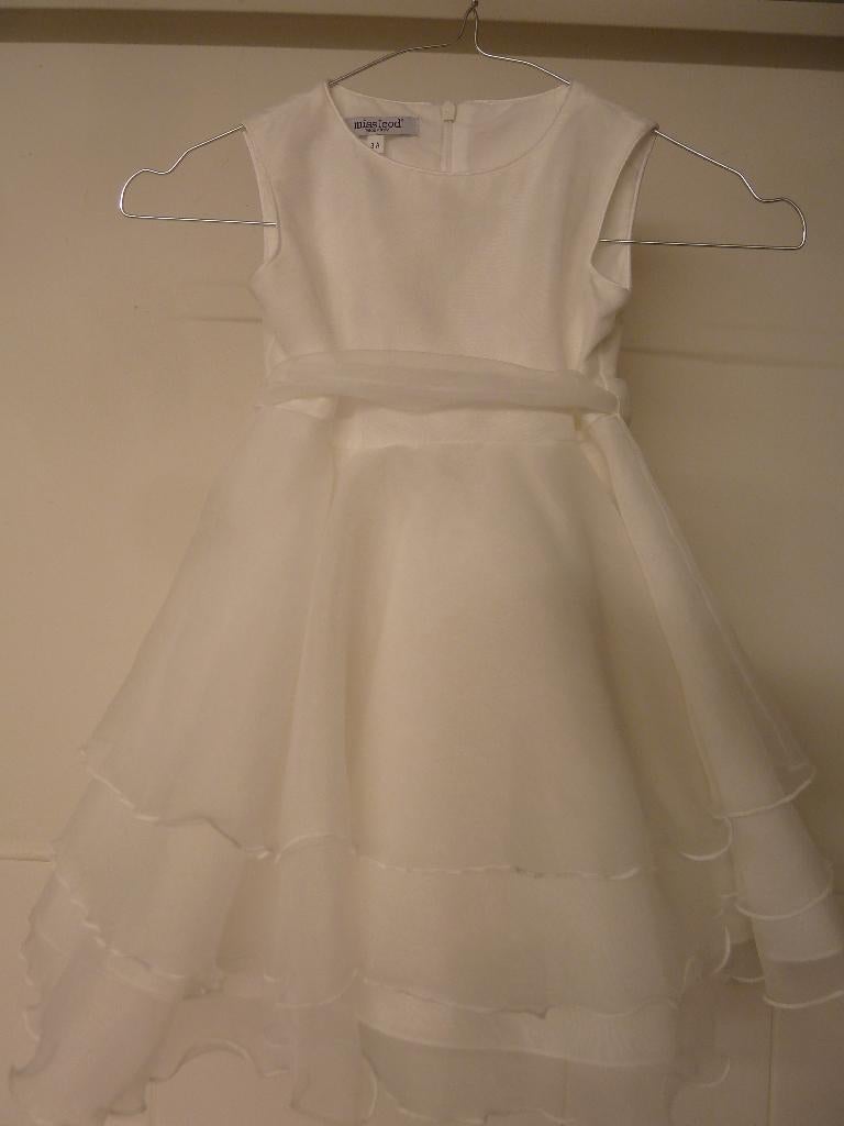 MISS LEOD BRUIDSMEISJES JURK EN VESTJE 3 JAAR, Wit, Zo goed als nieuw, MISS LEOD, Bruidsmeisjeskleding