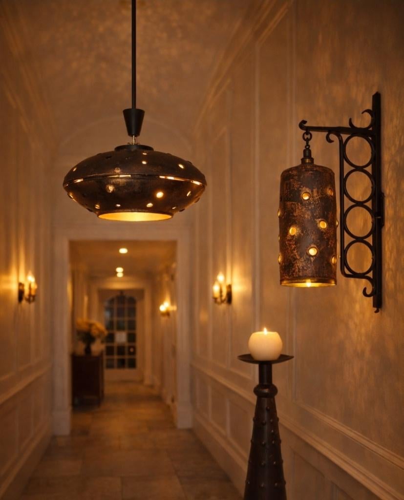 Set Hang UFO plafond Lamp Nanny Still 1960s wandlamp, Ophalen