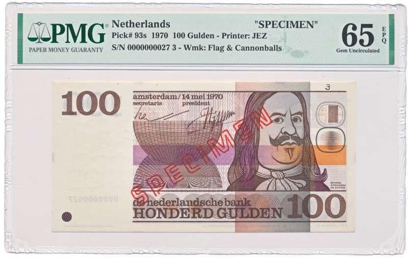Nederland 100 Gulden 1970 Michiel de Ruyter PMG65 EPQ