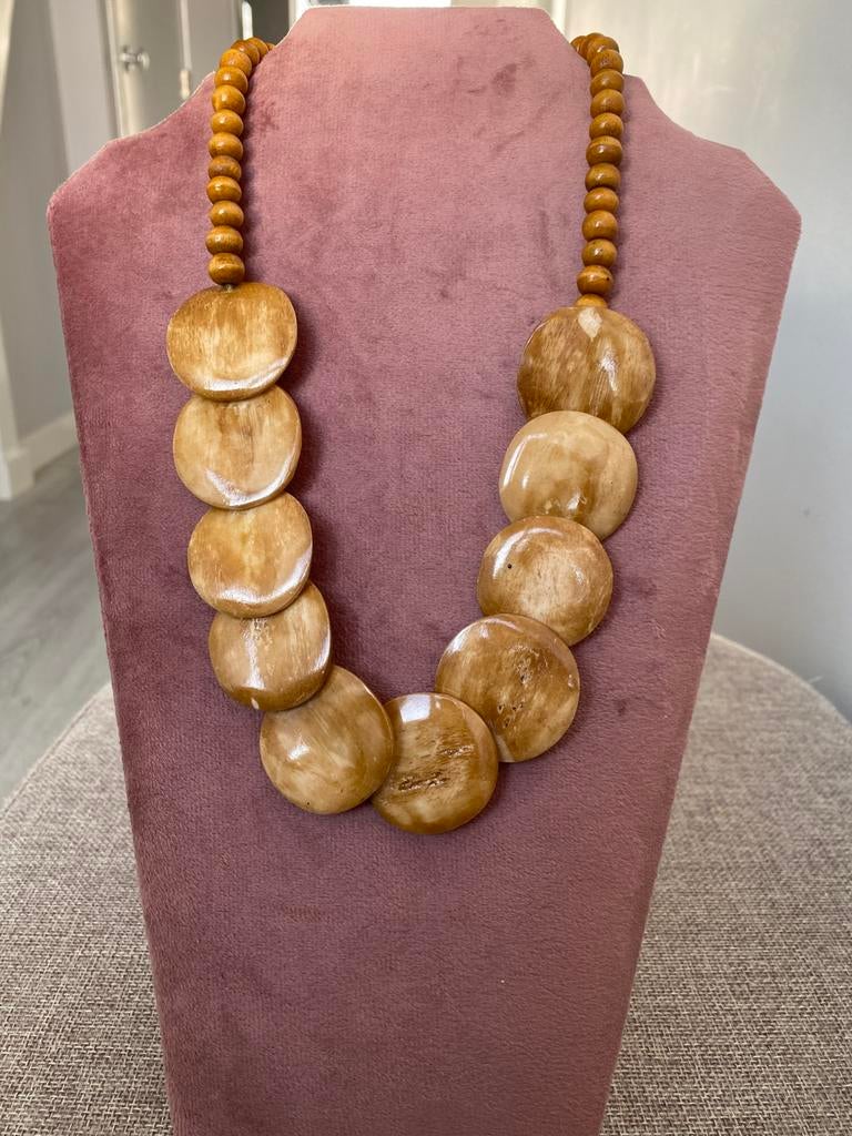 Vintage aparte ketting, Sieraden, Tassen en Uiterlijk, Kettingen, Ophalen of Verzenden, Zo goed als nieuw, Overige materialen