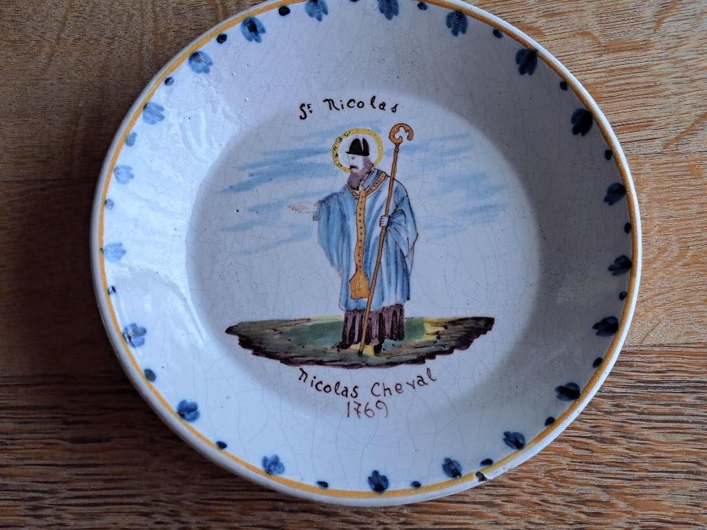 oud Sinterklaas bord 01, Ophalen of Verzenden