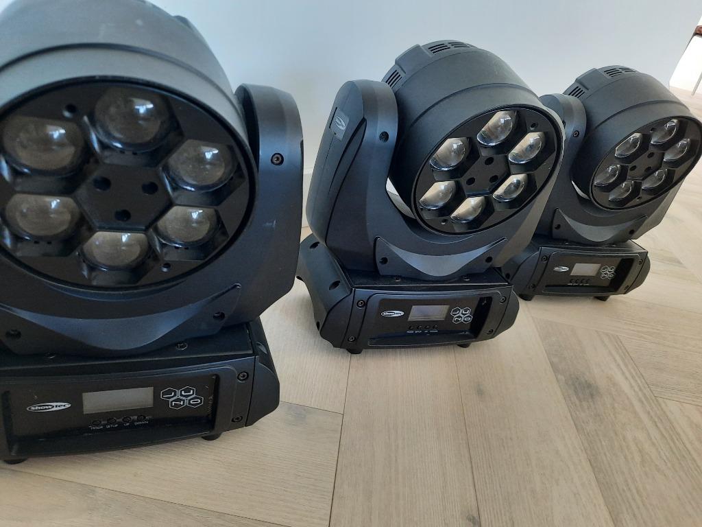 Showtec juno moving head s (3 stuks, zeer nette staat), Ophalen of Verzenden, Zo goed als nieuw, Licht, Geluidgestuurd