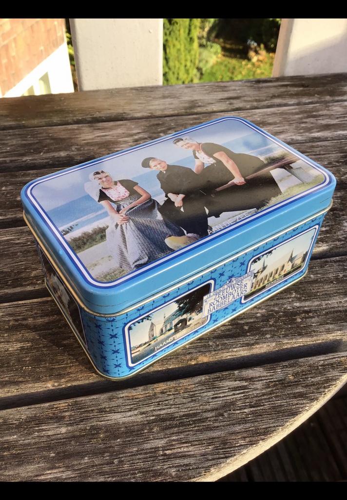 Klein blikje Zeeuwse roomboter babbelaars / boterbabbelaars., Ophalen of Verzenden, Zo goed als nieuw, Overige